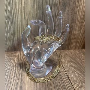 Antique Krementz Gold Necklace + Bracelet Set